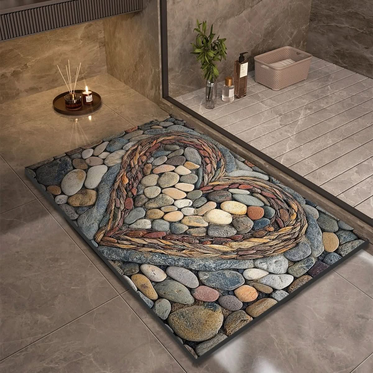 EcoSmart Quick-Dry Bathroom Mat for Safe Stepping