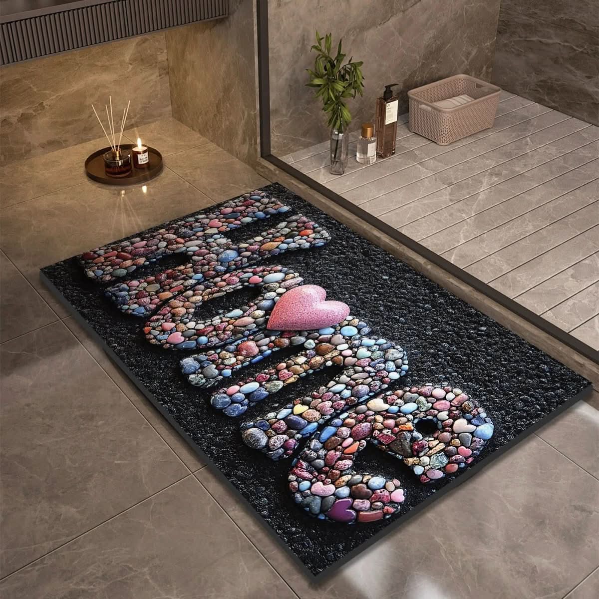 EcoSmart Quick-Dry Bathroom Mat for Safe Stepping