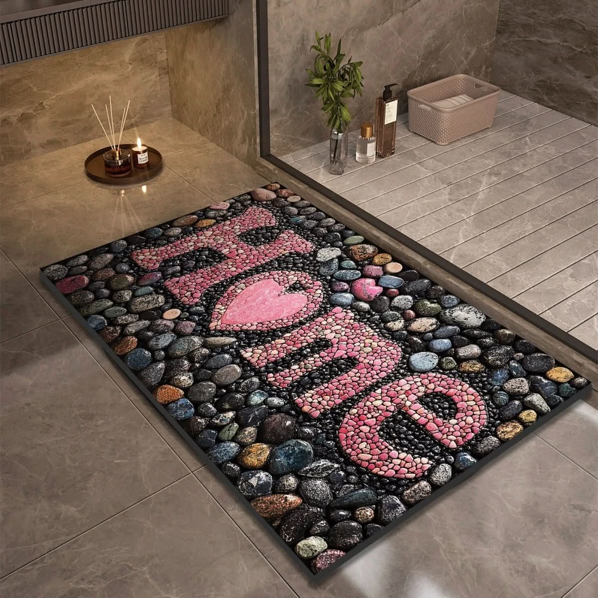 EcoSmart Quick-Dry Bathroom Mat for Safe Stepping