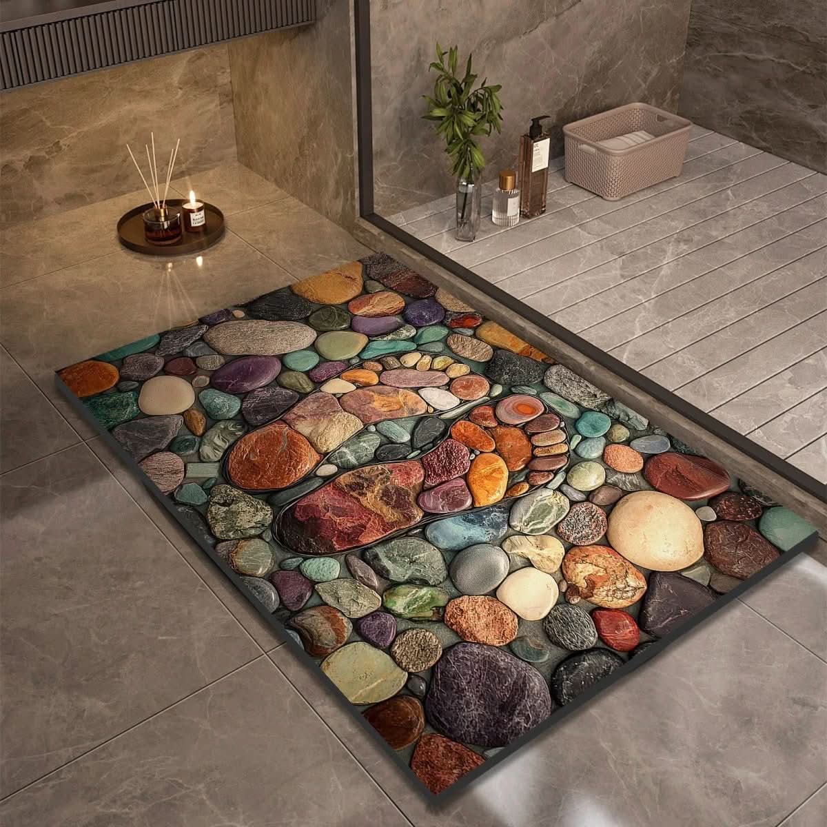 EcoSmart Quick-Dry Bathroom Mat for Safe Stepping