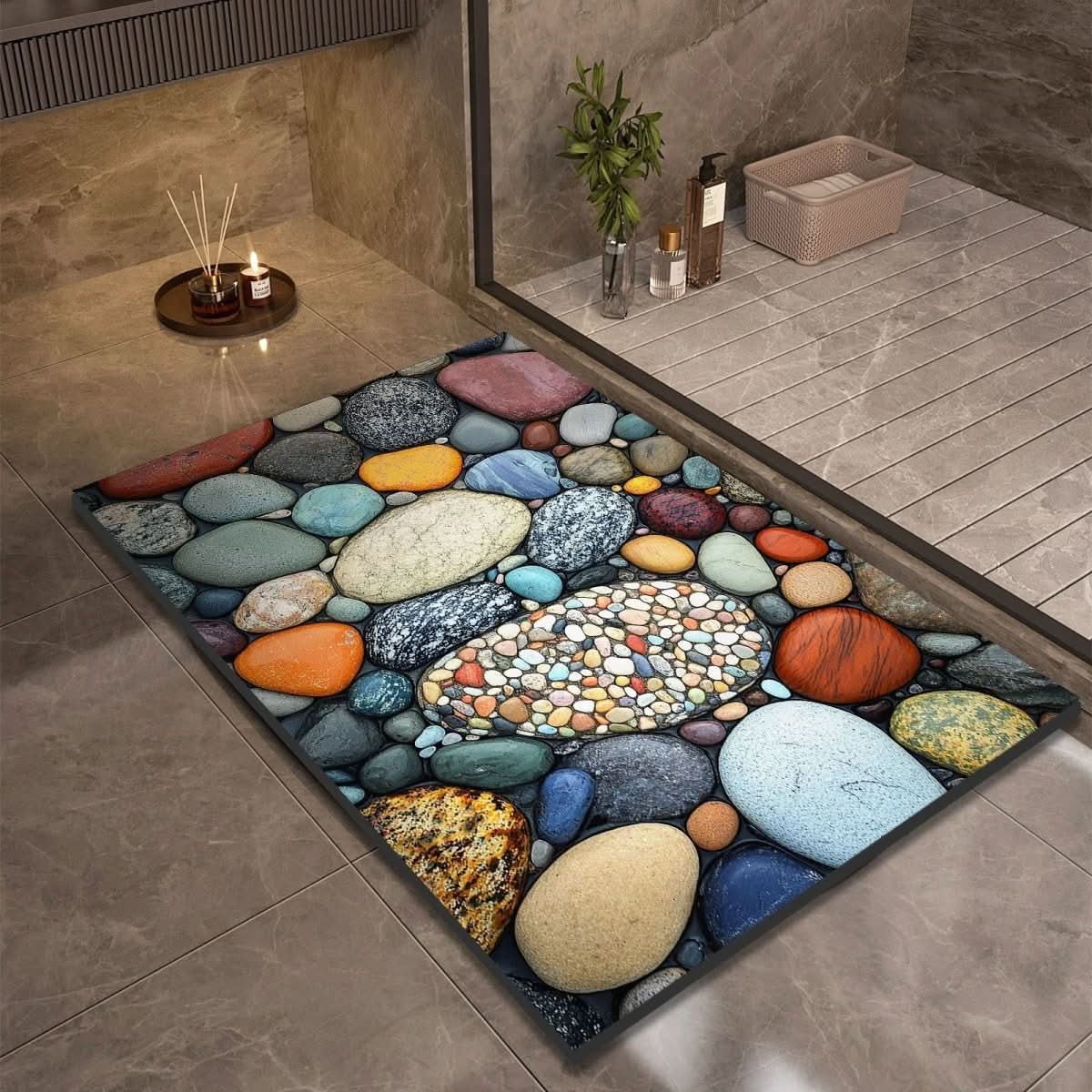 EcoSmart Quick-Dry Bathroom Mat for Safe Stepping