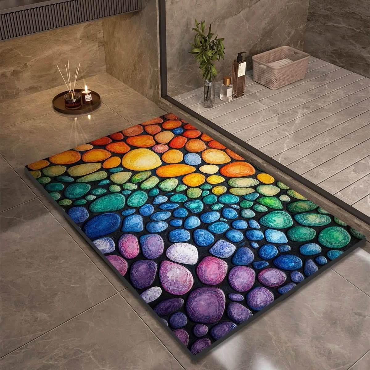 EcoSmart Quick-Dry Bathroom Mat for Safe Stepping