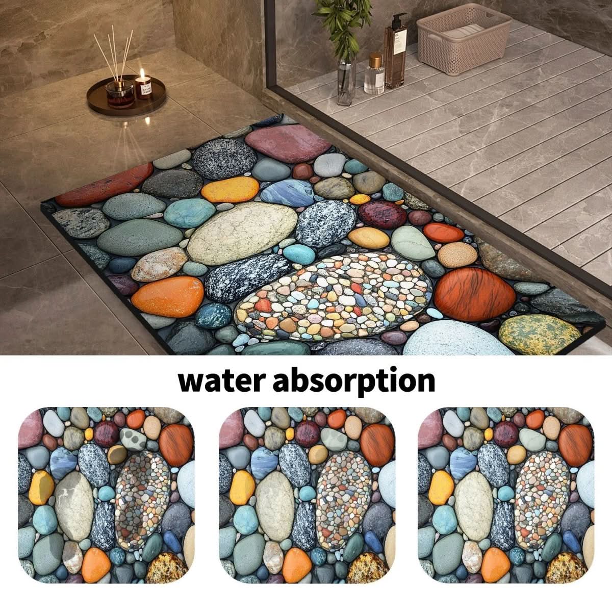 EcoSmart Quick-Dry Bathroom Mat for Safe Stepping