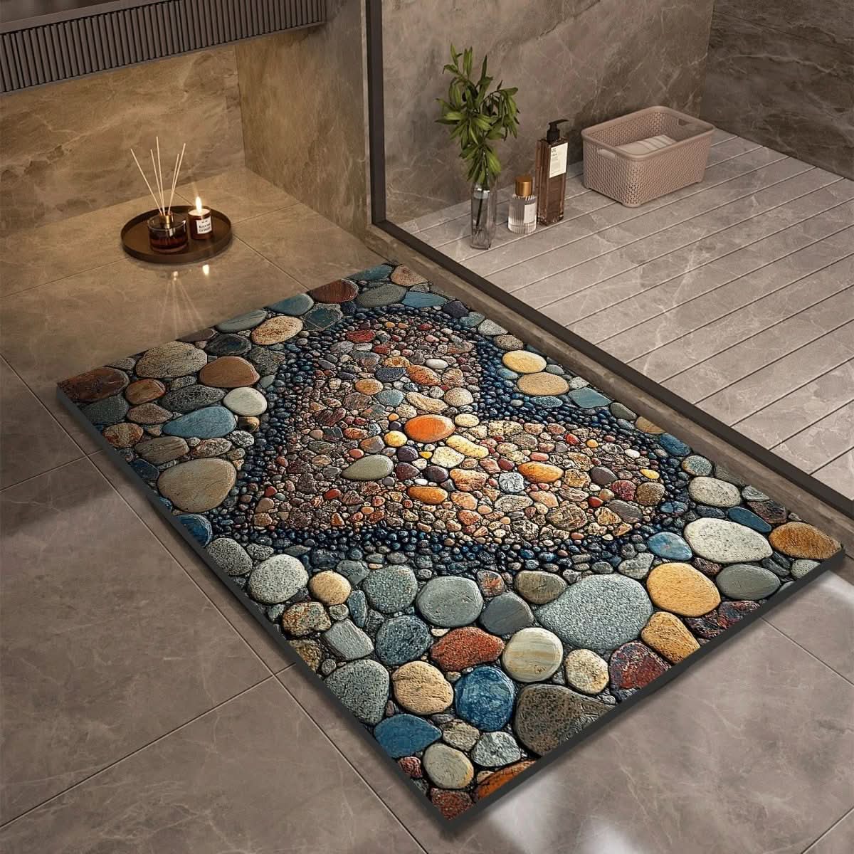 EcoSmart Quick-Dry Bathroom Mat for Safe Stepping