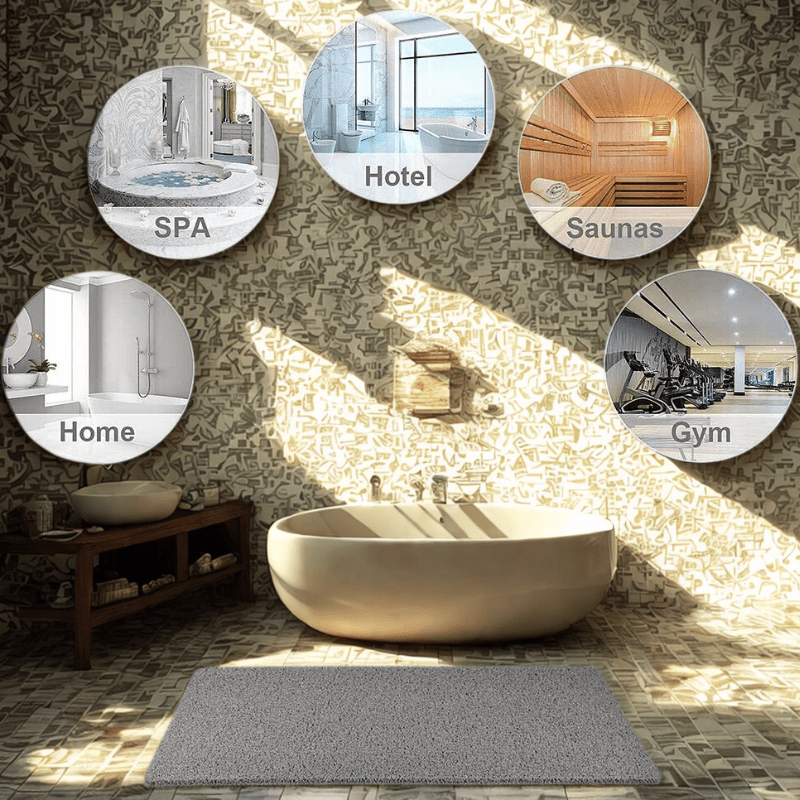 SecureGrip Quick-Dry Bath Mat for Safe Showers
