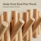Elegant Wooden Wall Hooks - Versatile Flip-Down Storage Solution