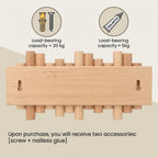 Elegant Wooden Wall Hooks - Versatile Flip-Down Storage Solution