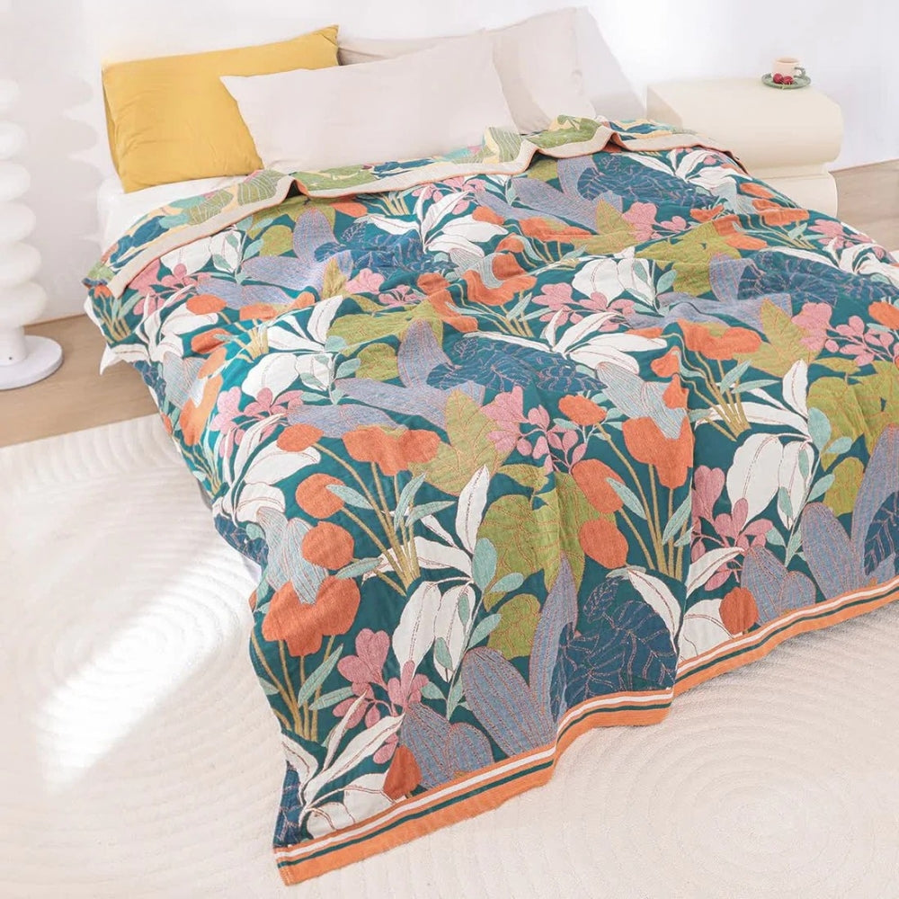 100% Cotton Botanical Gauze Blanket (All-Season)