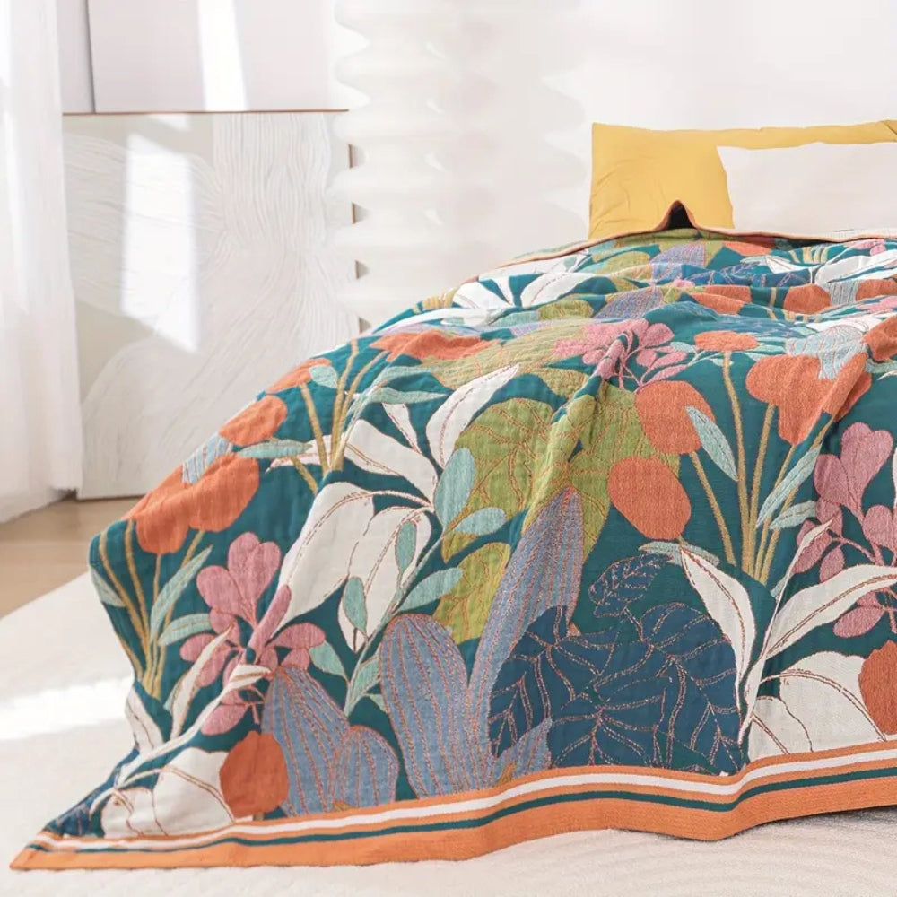 100% Cotton Botanical Gauze Blanket (All-Season)