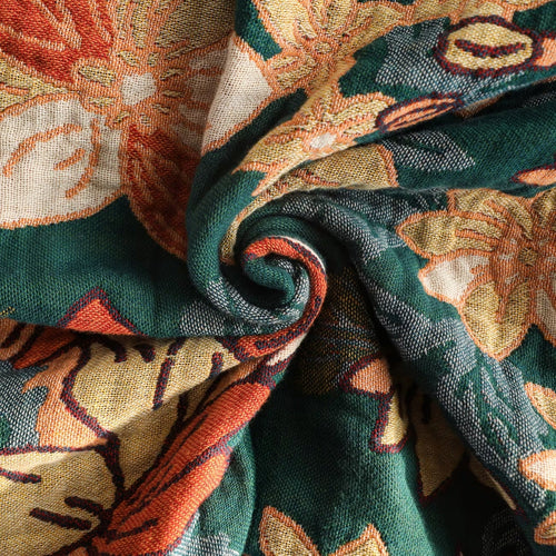 100% Cotton Double Gauze Tassel Throw Blanket