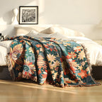 100% Cotton Double Gauze Tassel Throw Blanket