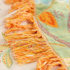 100% Cotton Floral Throw Blanket (Machine Washable)
