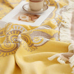 100% Cotton Fringed Boho Mandala Blanket