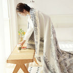100% Cotton Fringed Boho Mandala Blanket