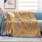 100% Cotton Jacquard Floral Throw Blanket
