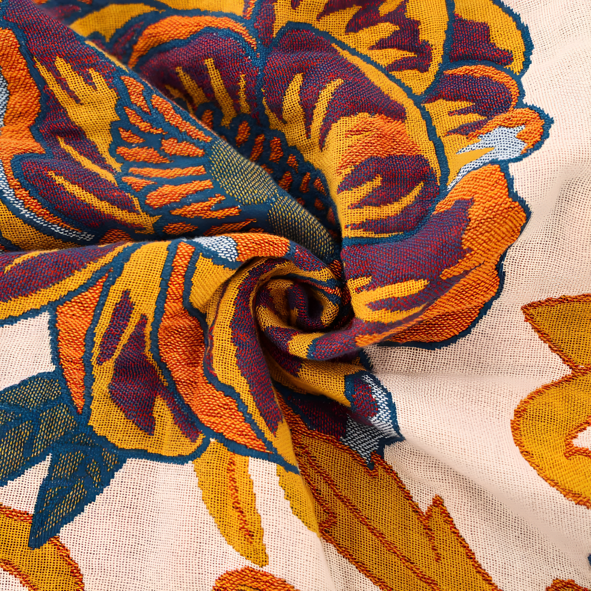 100% Cotton Reversible Floral Blanket (79 x 90 in)