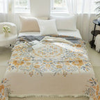 100% Cotton Reversible Floral Blanket (All-Season)