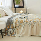 100% Cotton Reversible Floral Blanket (All-Season)