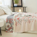 100% Cotton Reversible Floral Blanket (All-Season)