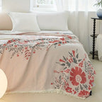 100% Cotton Reversible Floral Blanket (All-Season)
