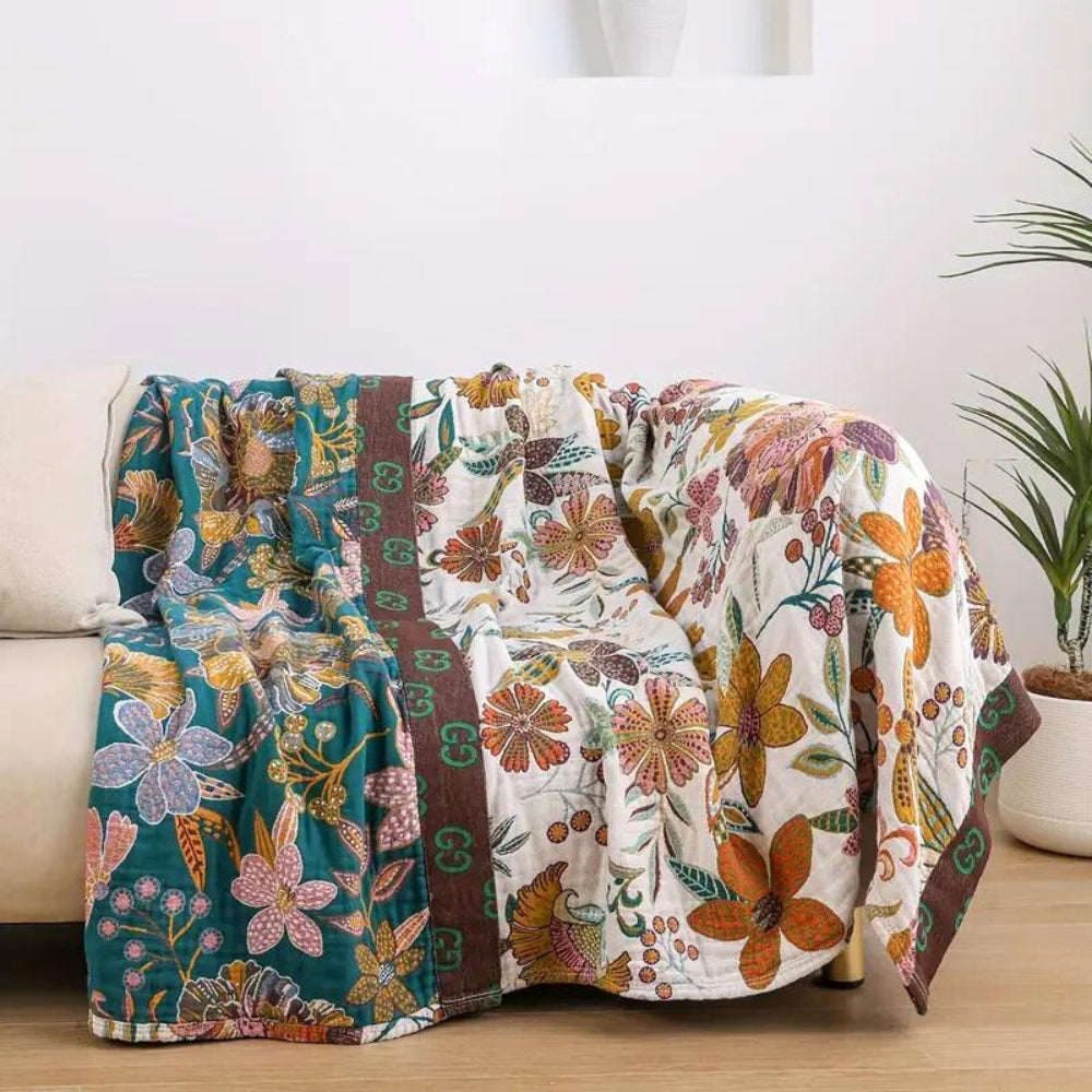 100% Cotton Reversible Jacquard Throw (All-Season)