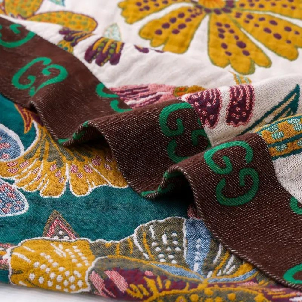 100% Cotton Reversible Jacquard Throw (All-Season)