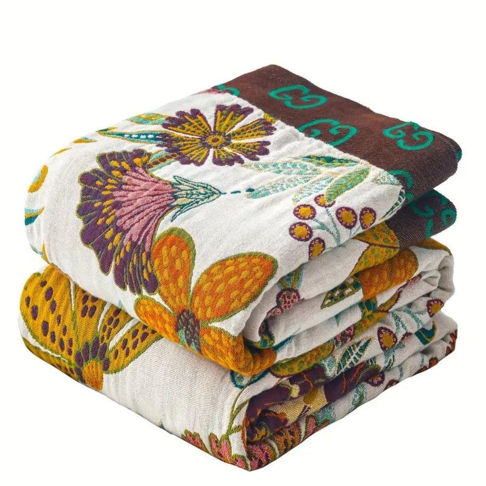 100% Cotton Reversible Jacquard Throw (All-Season)