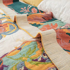 100% Cotton Reversible Jacquard Throw Blanket (79 x 90.5 in)