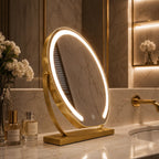 15x Magnification & 3-Color LED Vanity Mirror (360° Swivel)