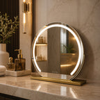 15x Magnification & 3-Color LED Vanity Mirror (360° Swivel)