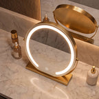 15x Magnification & 3-Color LED Vanity Mirror (360° Swivel)