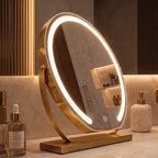 15x Magnification & 3-Color LED Vanity Mirror (360° Swivel)