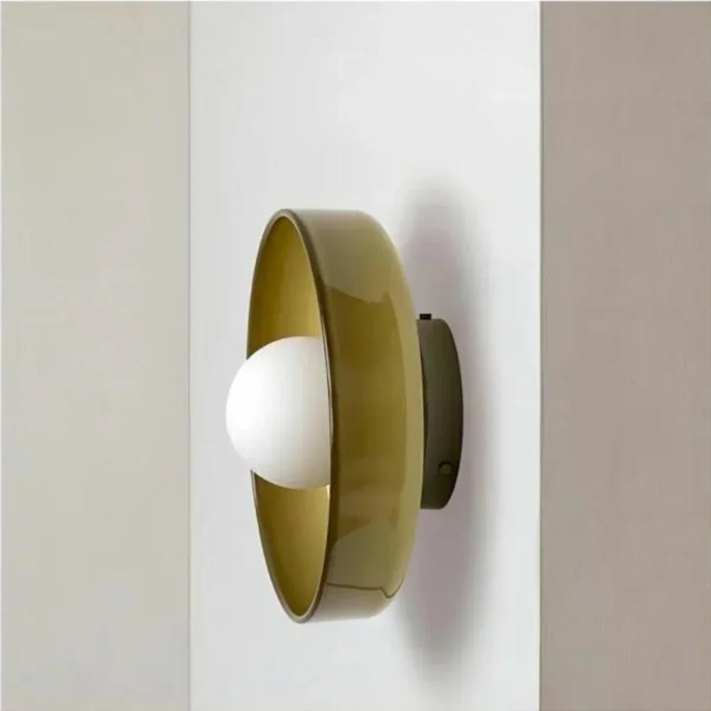 2-in-1 Wall & Ceiling Dimmable Stone Glass Flush Mount Light