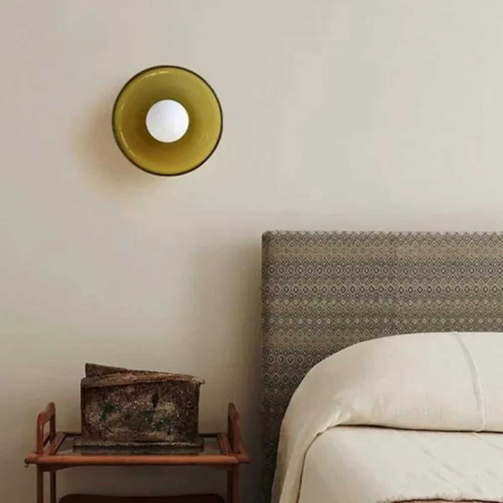 2-in-1 Wall & Ceiling Dimmable Stone Glass Flush Mount Light