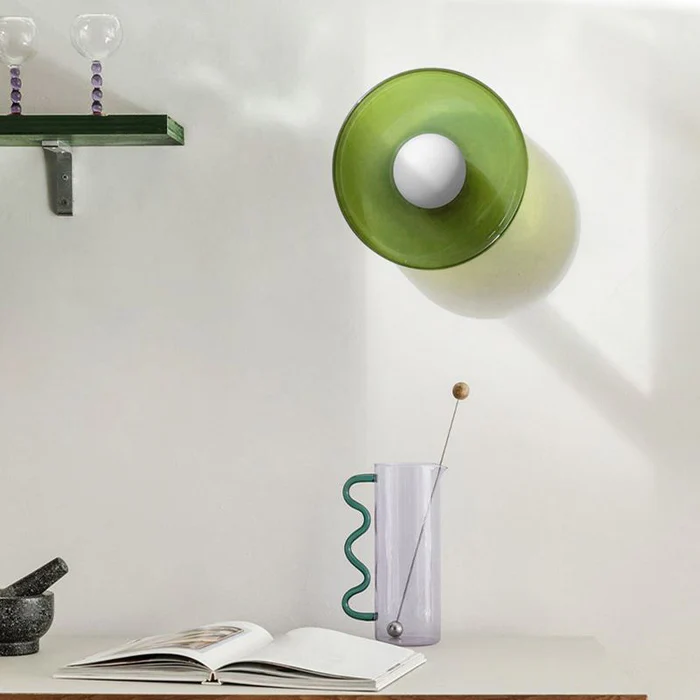 2-in-1 Wall & Ceiling Dimmable Stone Glass Flush Mount Light