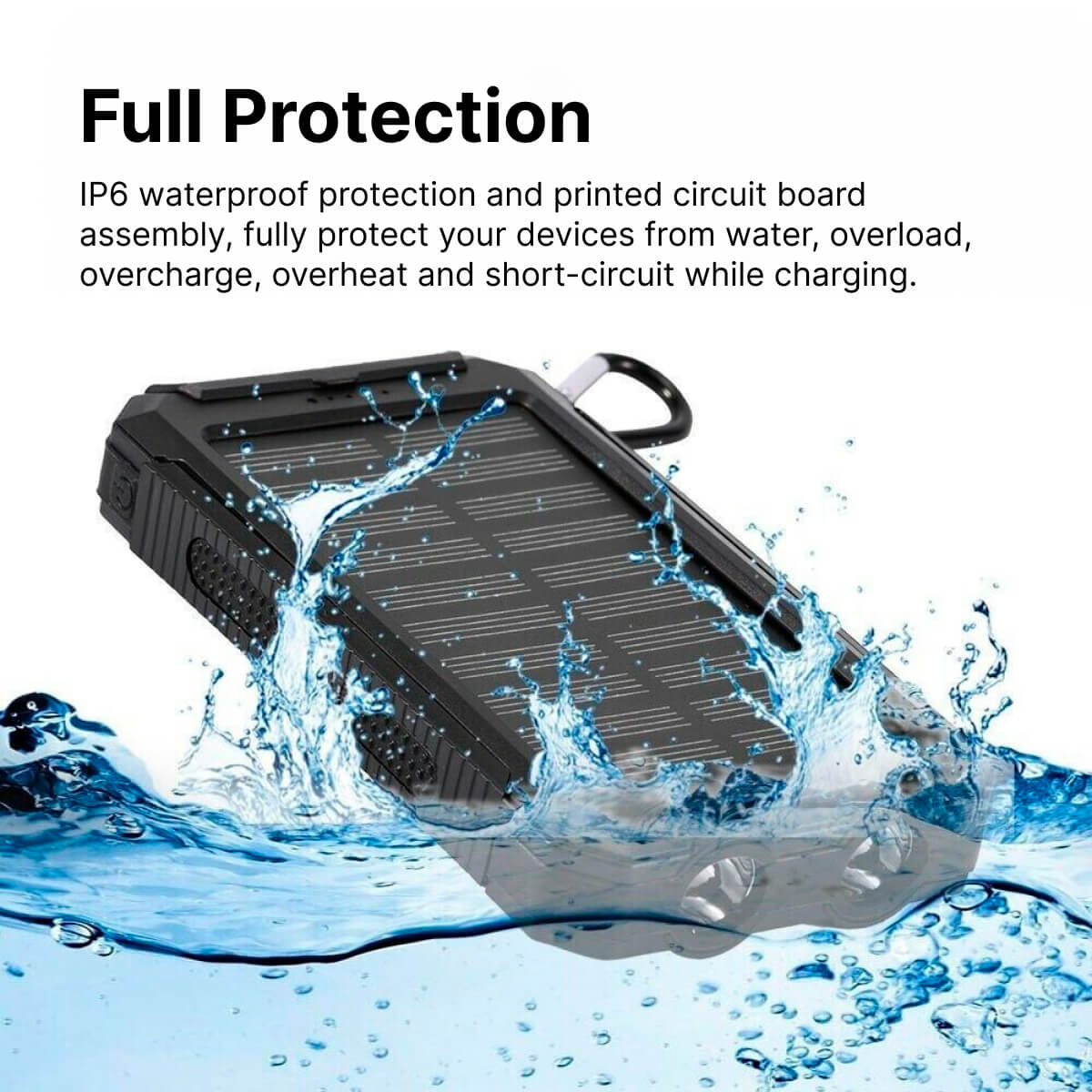 20,000mAh Solar Waterproof Power Bank