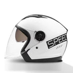 3/4 Open-Face Motorcycle Helmet Dual-Lens Anti-Fog Visor ABS Shell