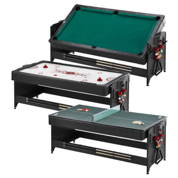 3-In-1 Game Table Billiards Air Hockey & Table Tennis
