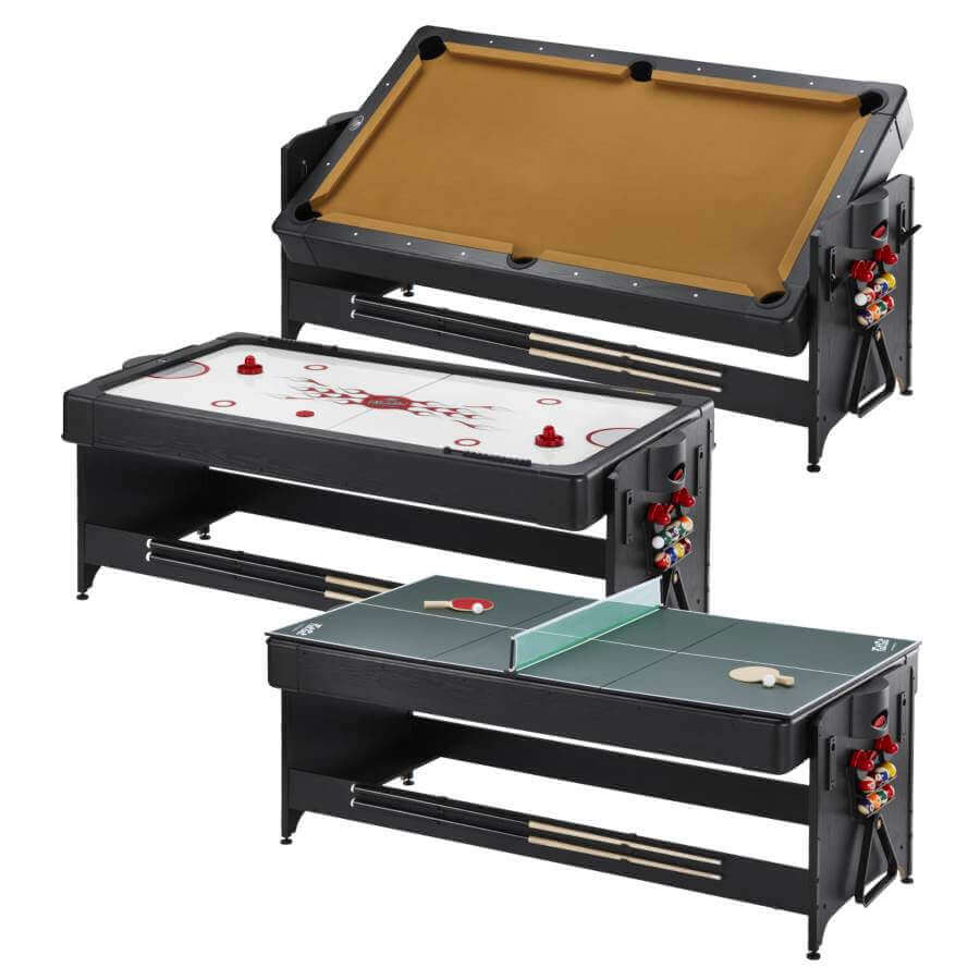 3-In-1 Game Table Billiards Air Hockey & Table Tennis