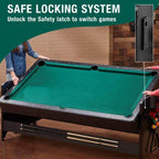 3-In-1 Game Table Billiards Air Hockey & Table Tennis
