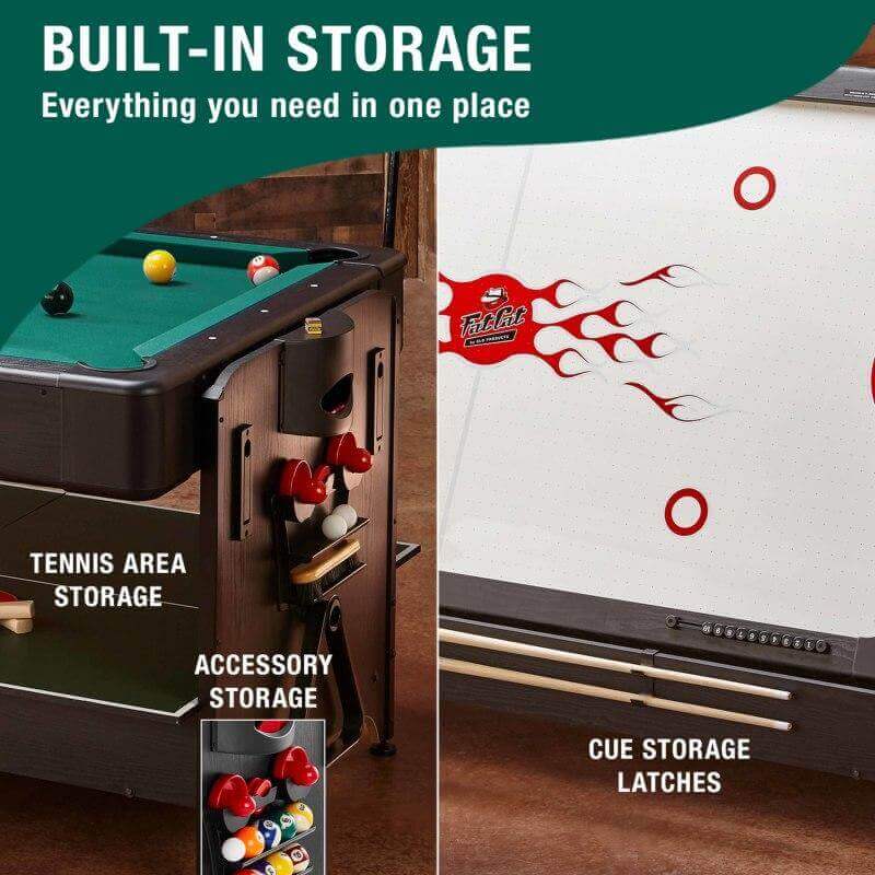 3-In-1 Game Table Billiards Air Hockey & Table Tennis