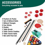 3-In-1 Game Table Billiards Air Hockey & Table Tennis