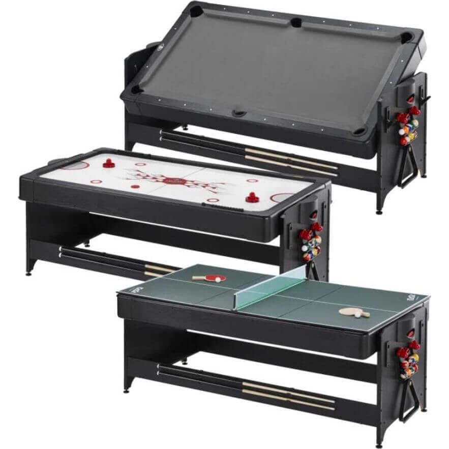 3-In-1 Game Table Billiards Air Hockey & Table Tennis