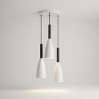 3-Light Pendant Light Wood Accents Height Adjustable Dimmable