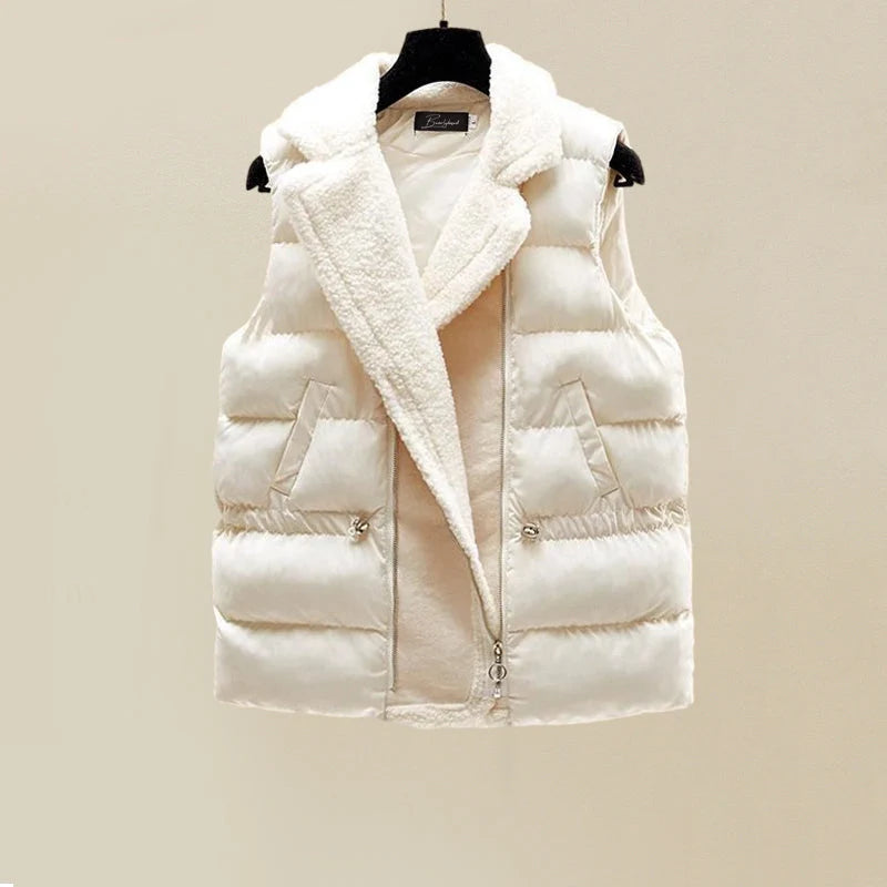 3-Piece Winter Set Cozy Sweater Wide Trousers & Puffer Vest