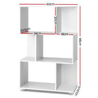 3-Tier Bookshelf Zigzag Open Shelves