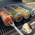 304 Stainless Steel 360° Rotating Grill Basket (Dishwasher-Safe)