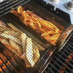 304 Stainless Steel 360° Rotating Grill Basket (Dishwasher-Safe)