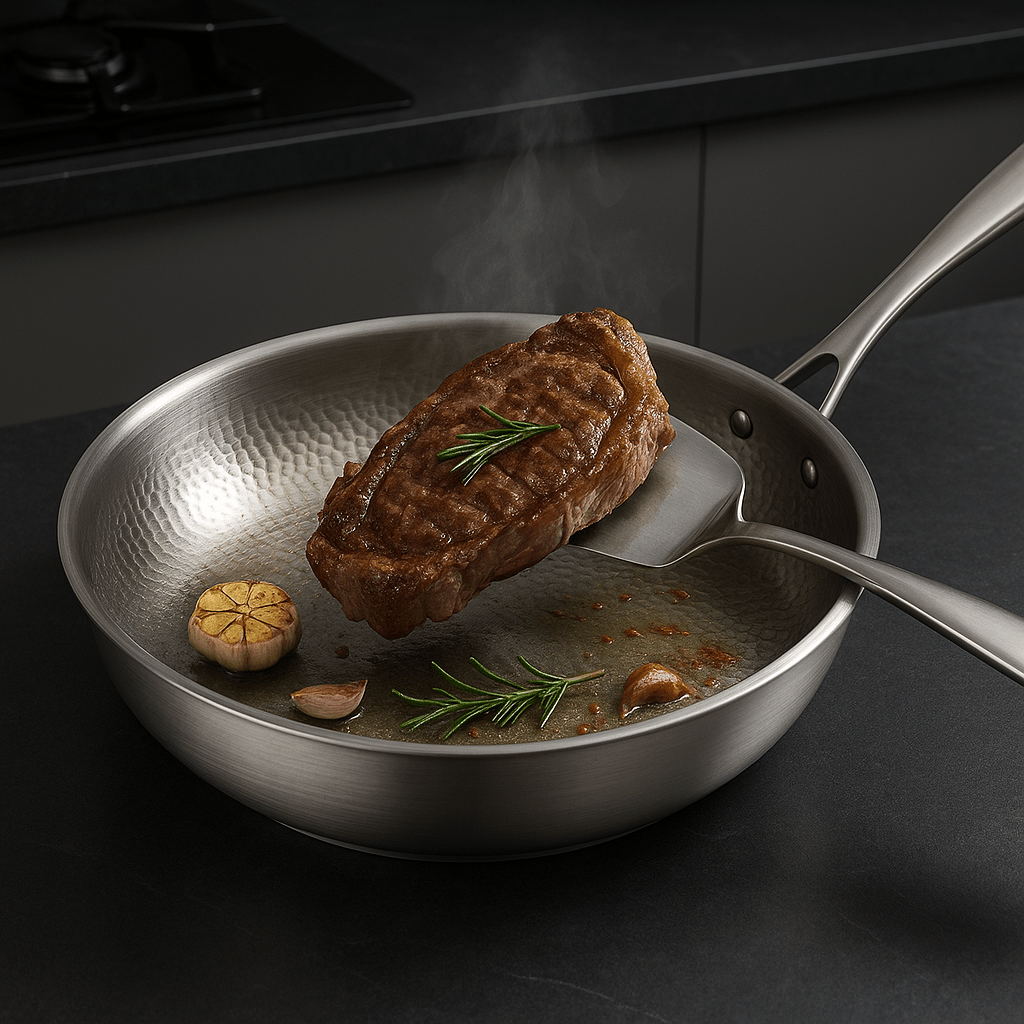 304 Stainless Steel Coating-Free Fry Pan