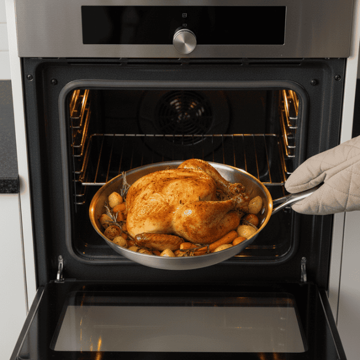 304 Stainless Steel Coating-Free Fry Pan